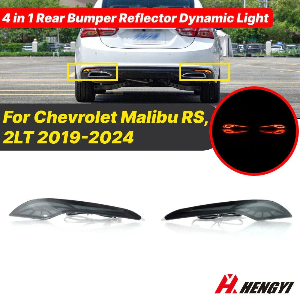 Rear Bumper Reflector Tail Brake Signal Light for Chevy Malibu (2019–2024)