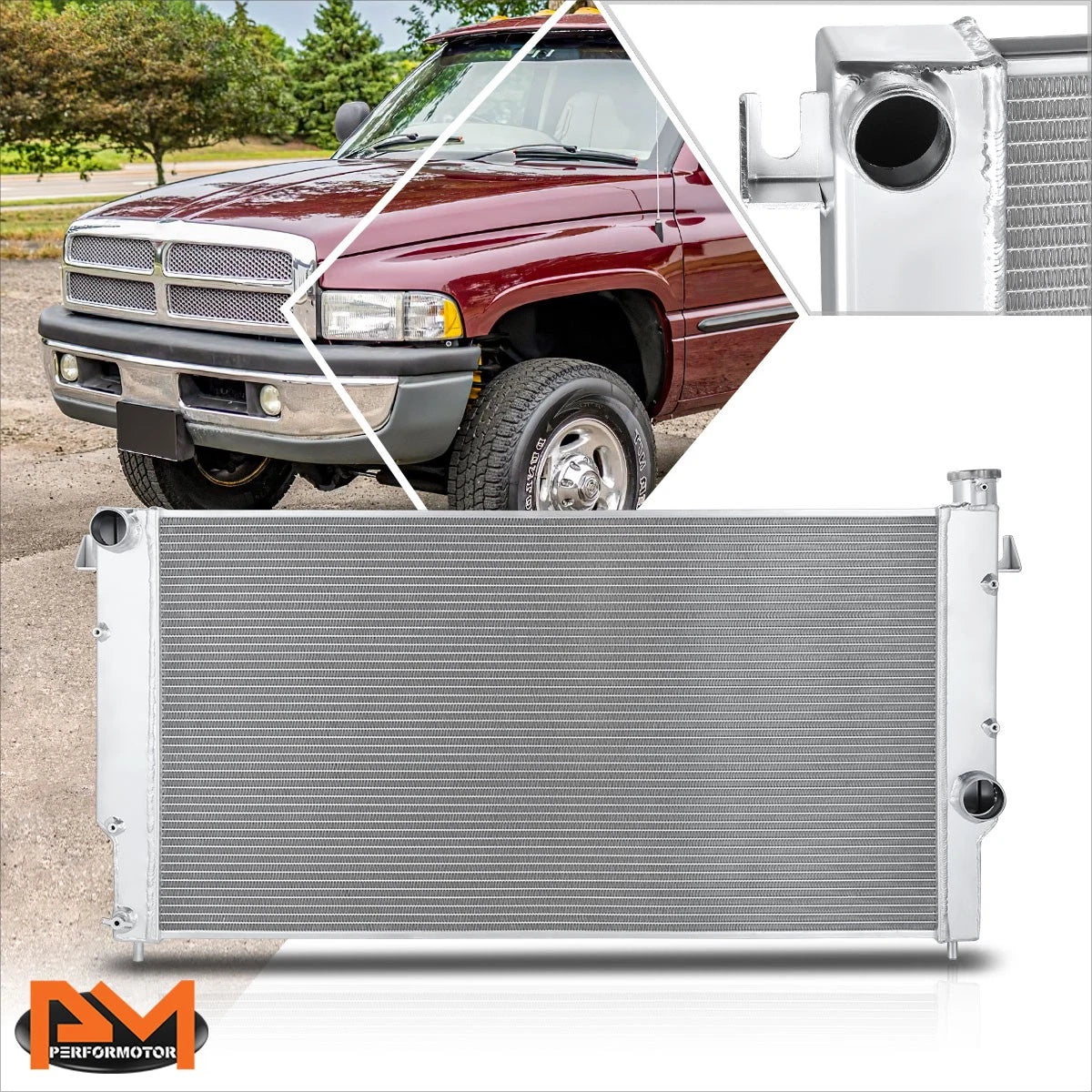 Aluminum 3 Row Cooling Radiator for Dodge Ram 2500 3500 (1994–2002)