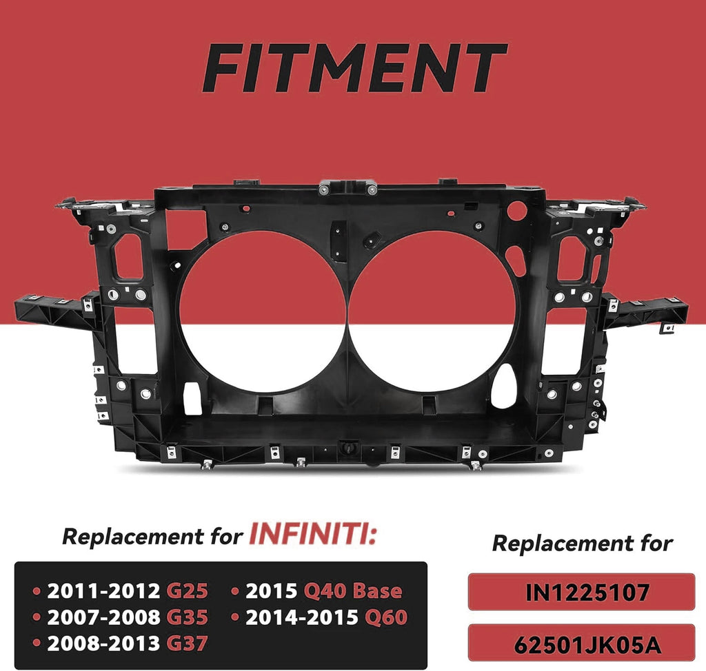 Radiator Support Assembly for Infiniti G35 G37 Q60 (2007–2015)