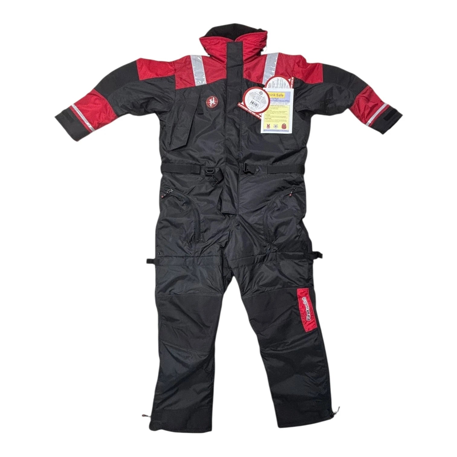 FirstWatch AS-1100 Type V PFD Anti-Exposure Flotation Suit for Adult XL (Red/Black)