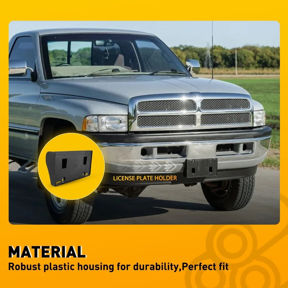 Front License Plate Frame Tag Holder for Ram 1500 2500 3500 (1994-2002)