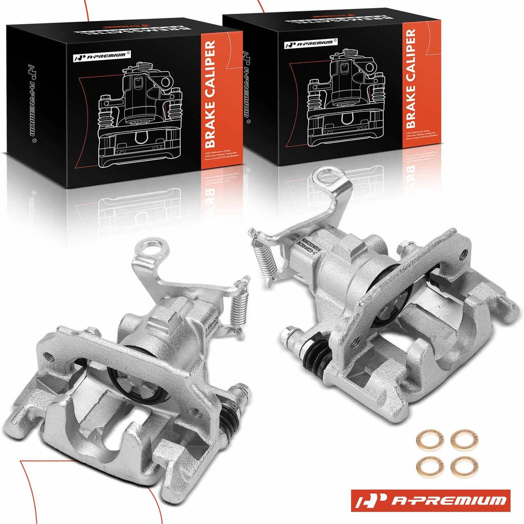 Pair Rear Disc Brake Calipers with Bracket for Ford Focus (2000–2007)