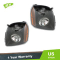 Pair of Headlights for GMC Yukon XL (2007–2014) Halogen Clear Lens