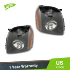 Pair of Headlights for GMC Yukon XL (2007–2014) Halogen Clear Lens