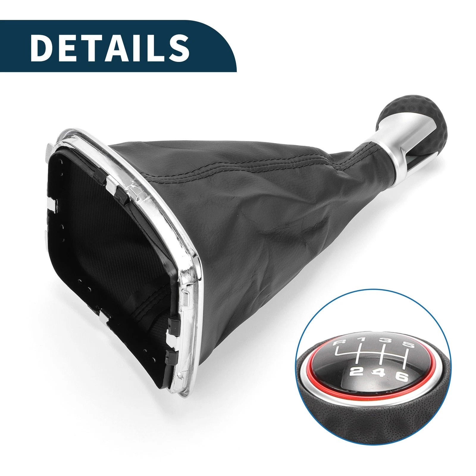 6 Speed Gear Shifter Knob with Cover for Volkswagen Jetta Bora (1999–2004)
