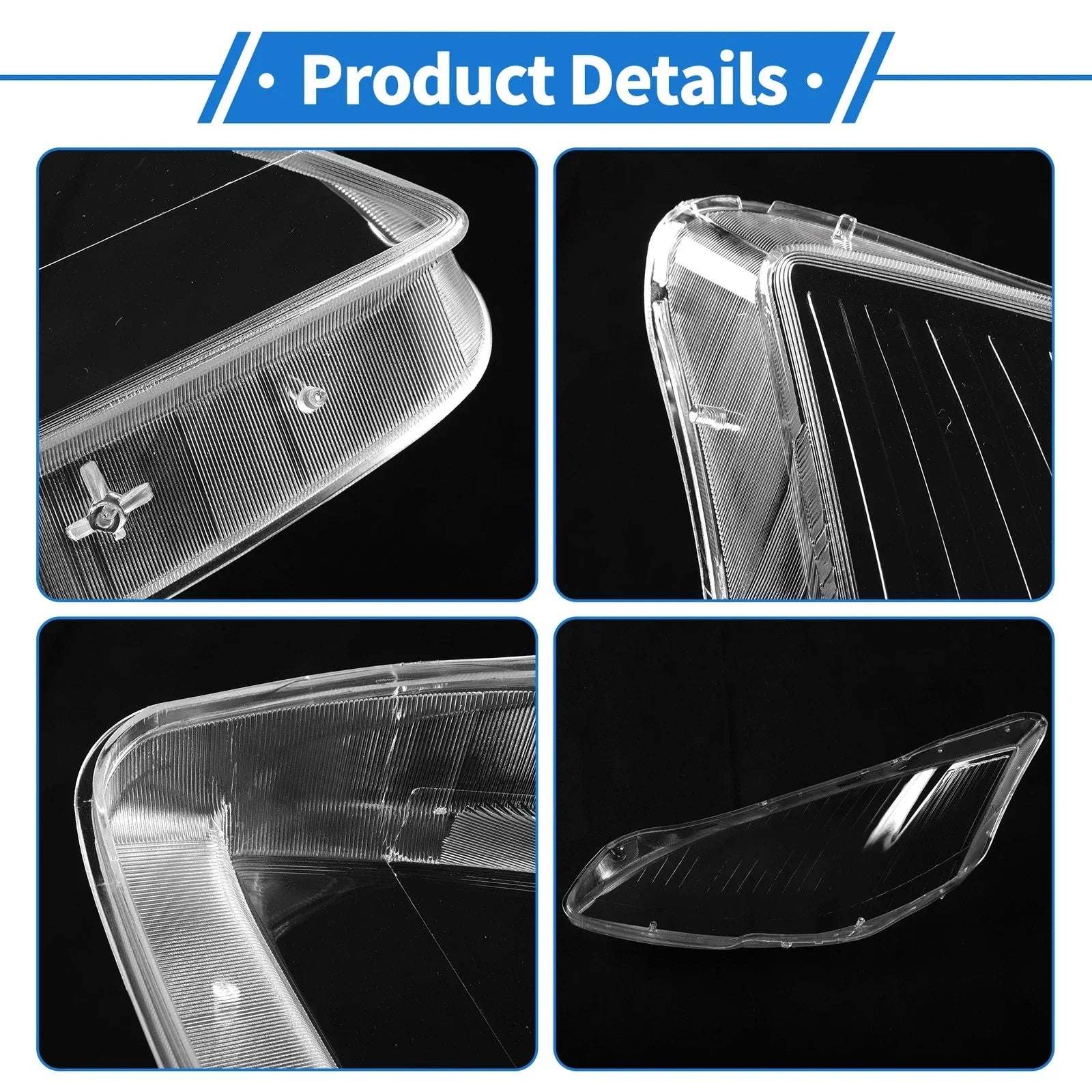 Car Front Right Headlight Lens Cover for Mercedes-Benz S-Class (2006-2009)