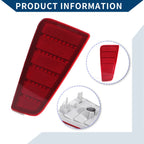 Rear Left Bumper Reflector for Toyota Yaris (2012–2014) Red Sport Bumper