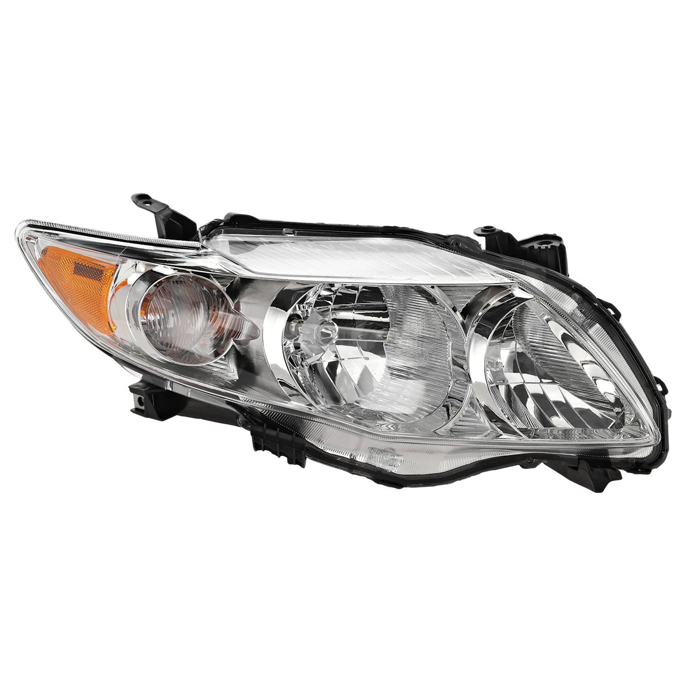 Right Headlight with Chrome Housing for Toyota Corolla (2009–2010)