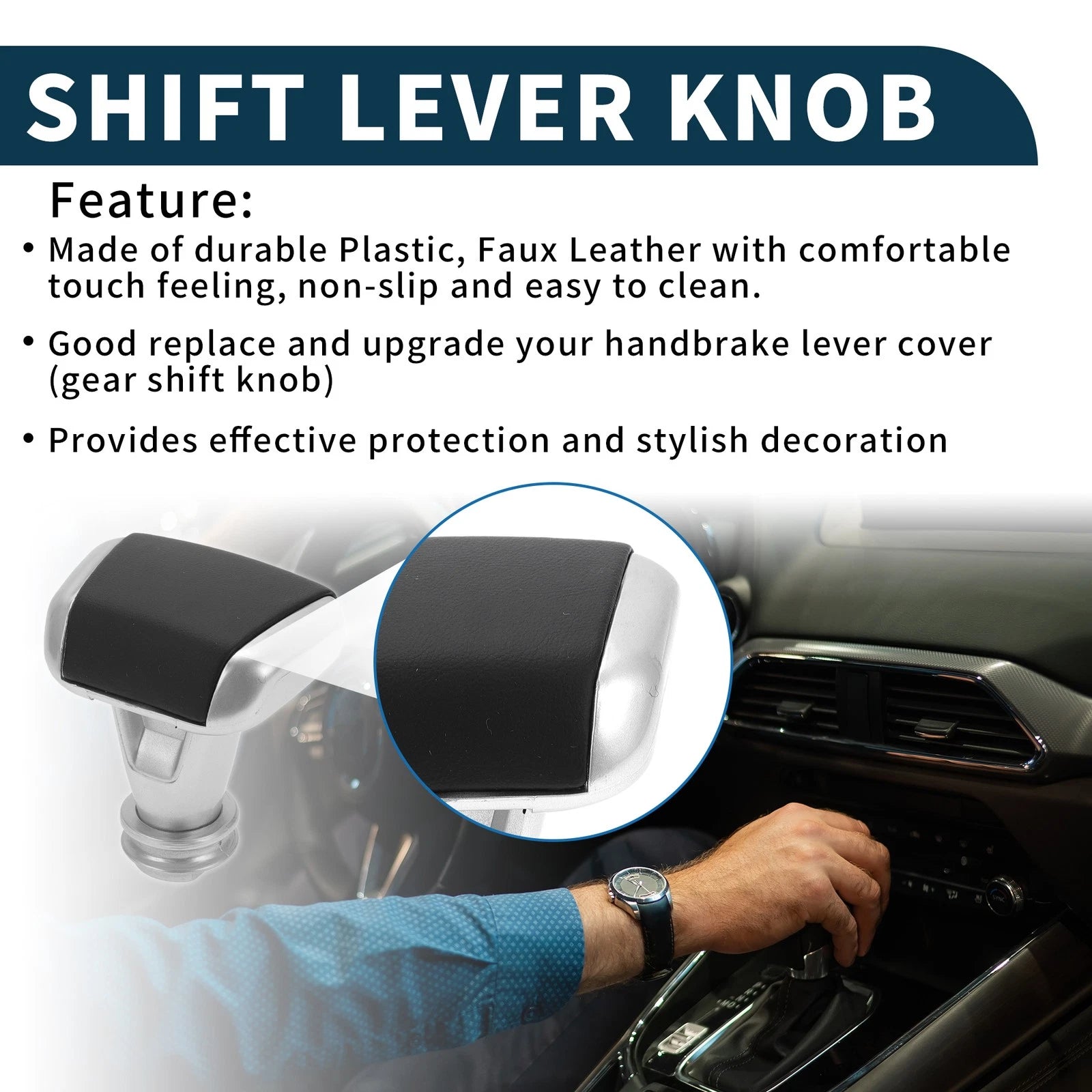 Automatic Gear Shift Knob for Mercedes-Benz C-Class (2000–2014) Plastic Leather