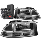 Pair of Black Headlights for Dakota Durango (1997–2004)