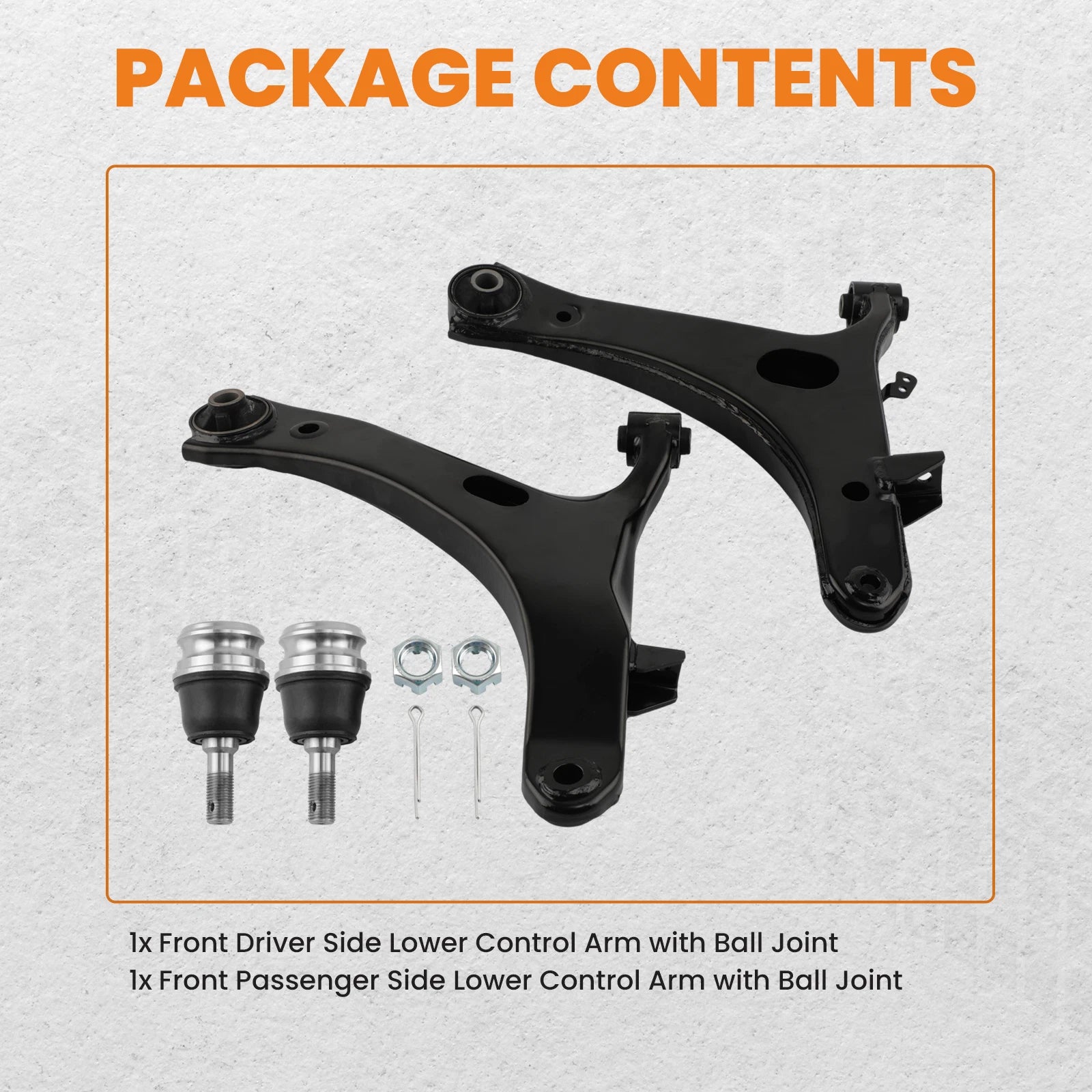 Set of 2 Front Lower Control Arms for Subaru Impreza (2008–2011) & Outback Legacy (2003–2008)