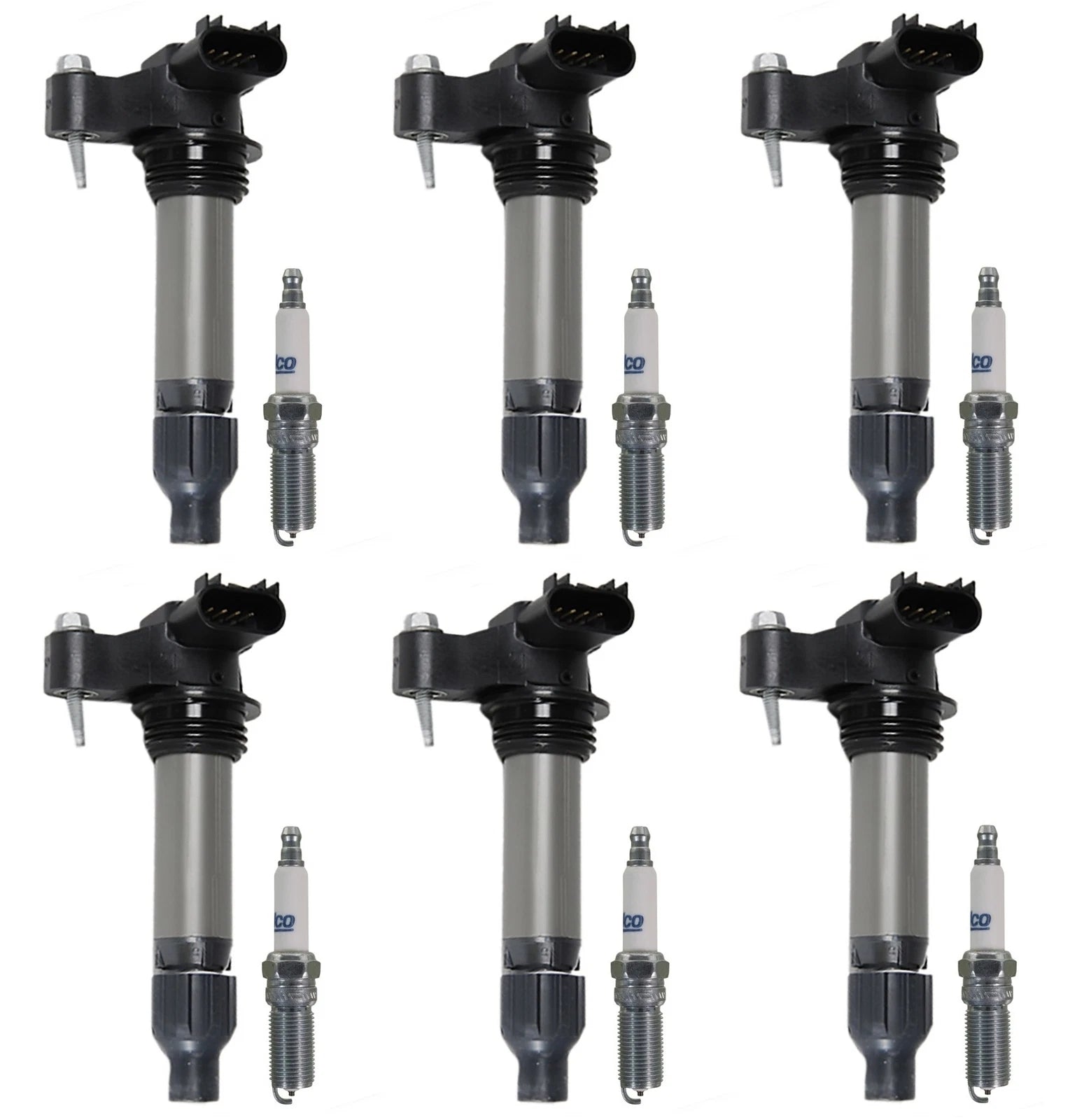 Set of 6 Ignition Coils & 6 Spark Plugs for Chevy Saturn Suzuki 3.6L