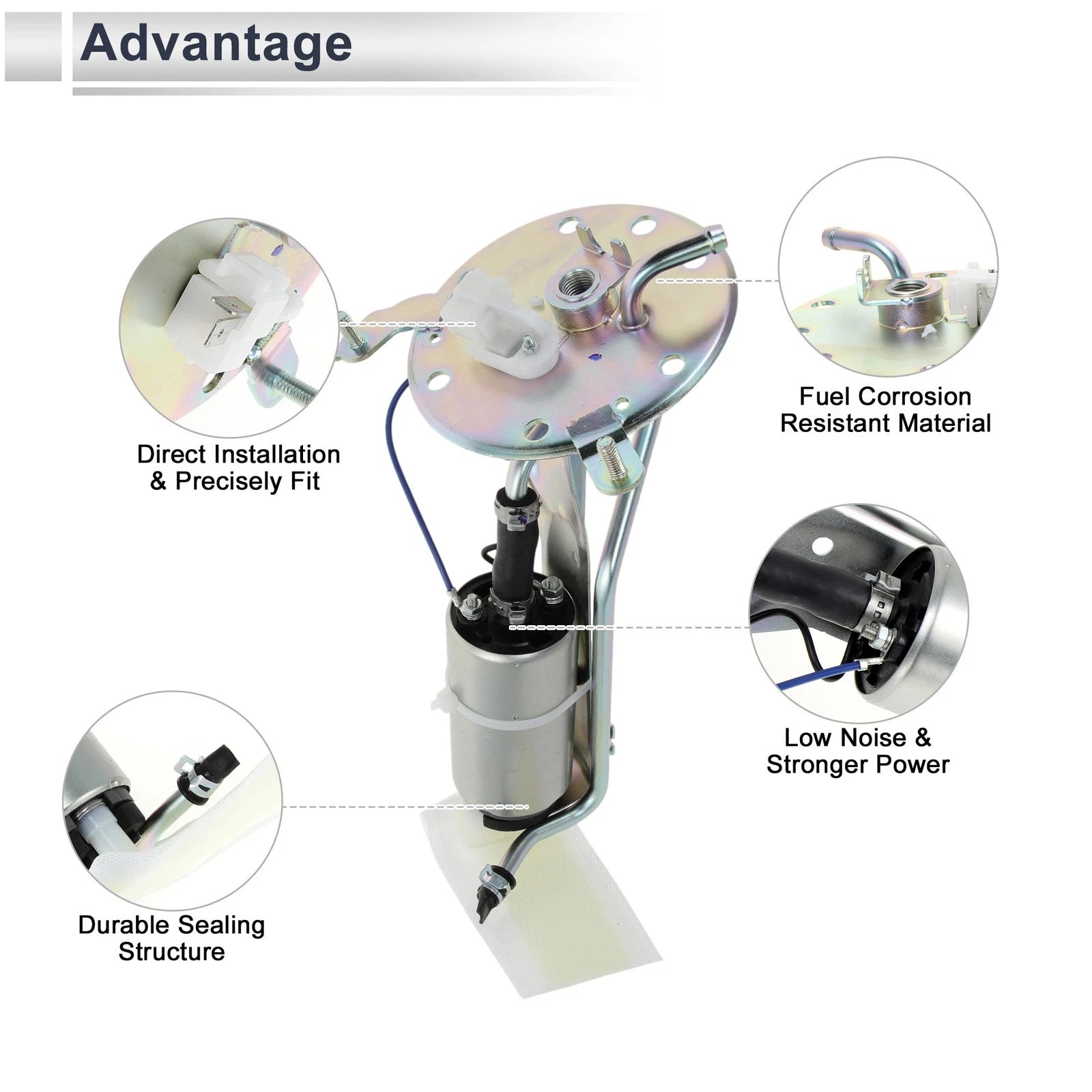 Electric Fuel Pump Assembly for Honda Accord (1990–1993) L4 2.2L No. 17040SM4A30