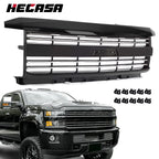 Factory Style Grille for Silverado 2500 HD 3500 HD (2015–2019) Black Painted