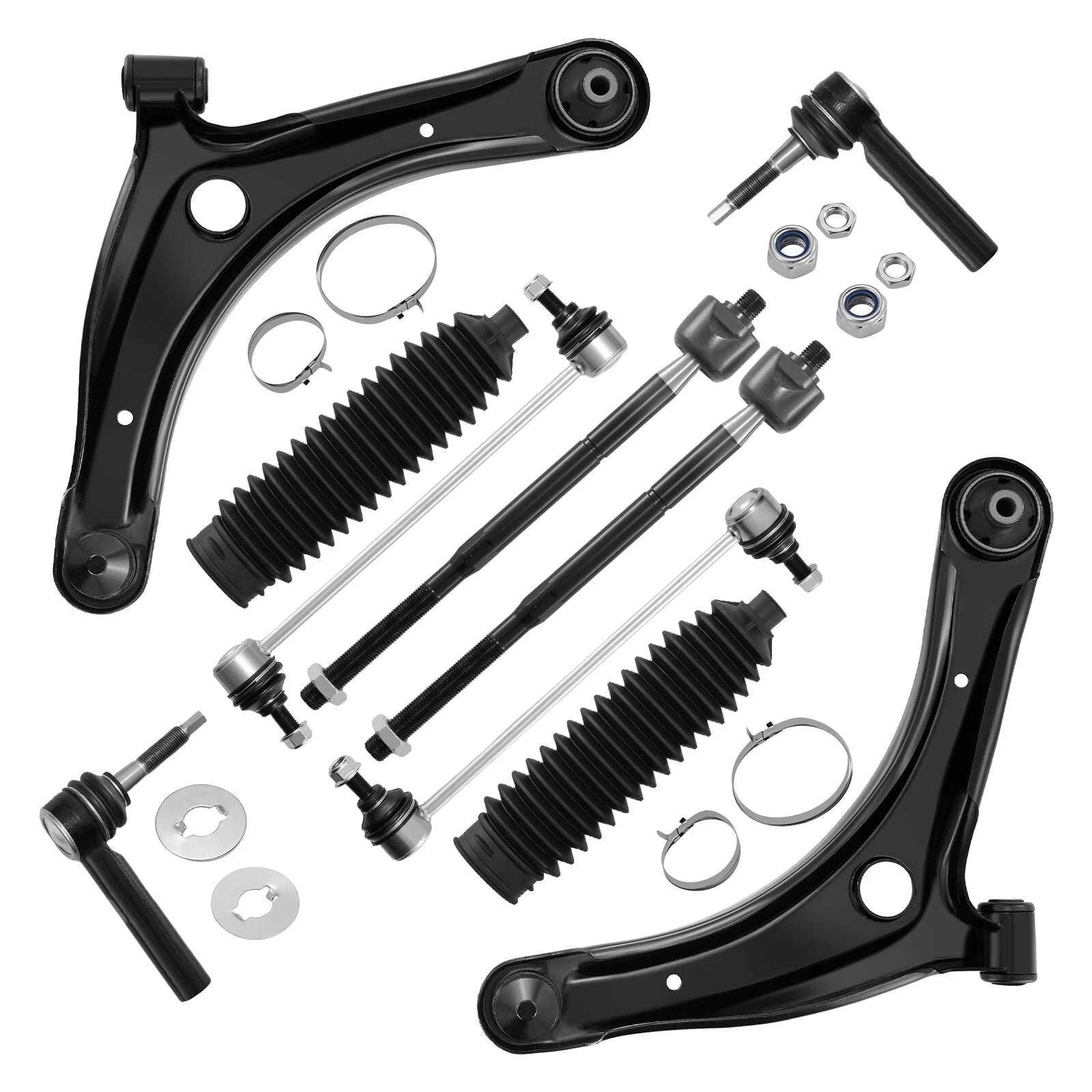 10pc Front Lower Control Arms with Ball Joints for Dodge Caliber (2009–2012)