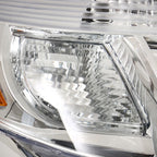 Set of 2 Replacement Headlights for Toyota Highlander (2008–2010) Chrome Halogen