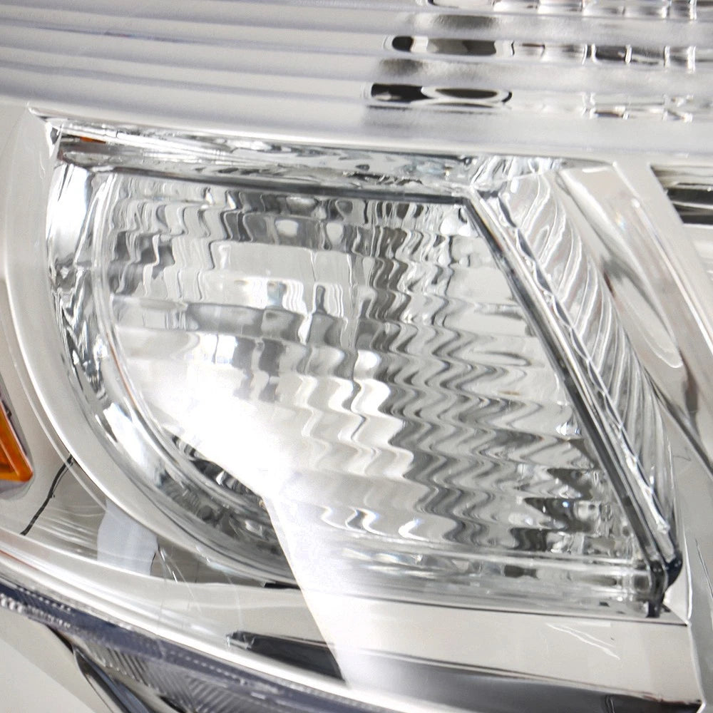 Set of 2 Replacement Headlights for Toyota Highlander (2008–2010) Chrome Halogen