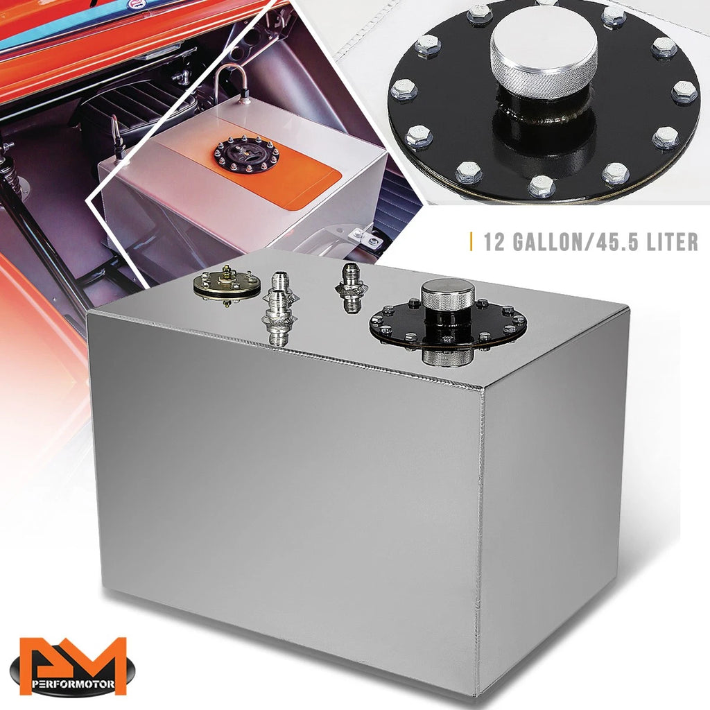 12 Gallon Aluminum Fuel Cell for Universal Applications (Polished Chrome)