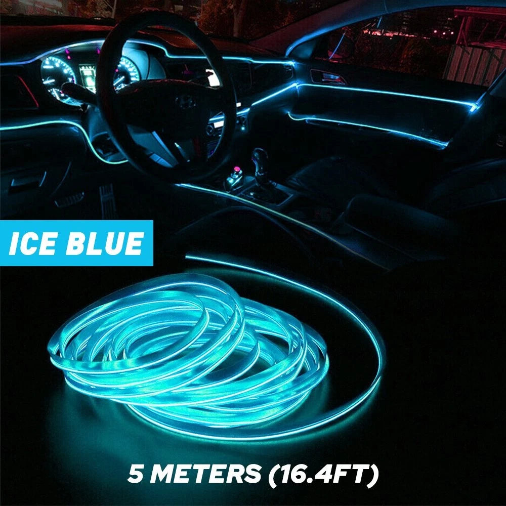 5m Ice Blue LED Interior Strip Light for Universal Vehicles (2010–2023)