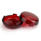 Turn Signal Light Lens Cover for Electra Glide Heritage Softail (Red)