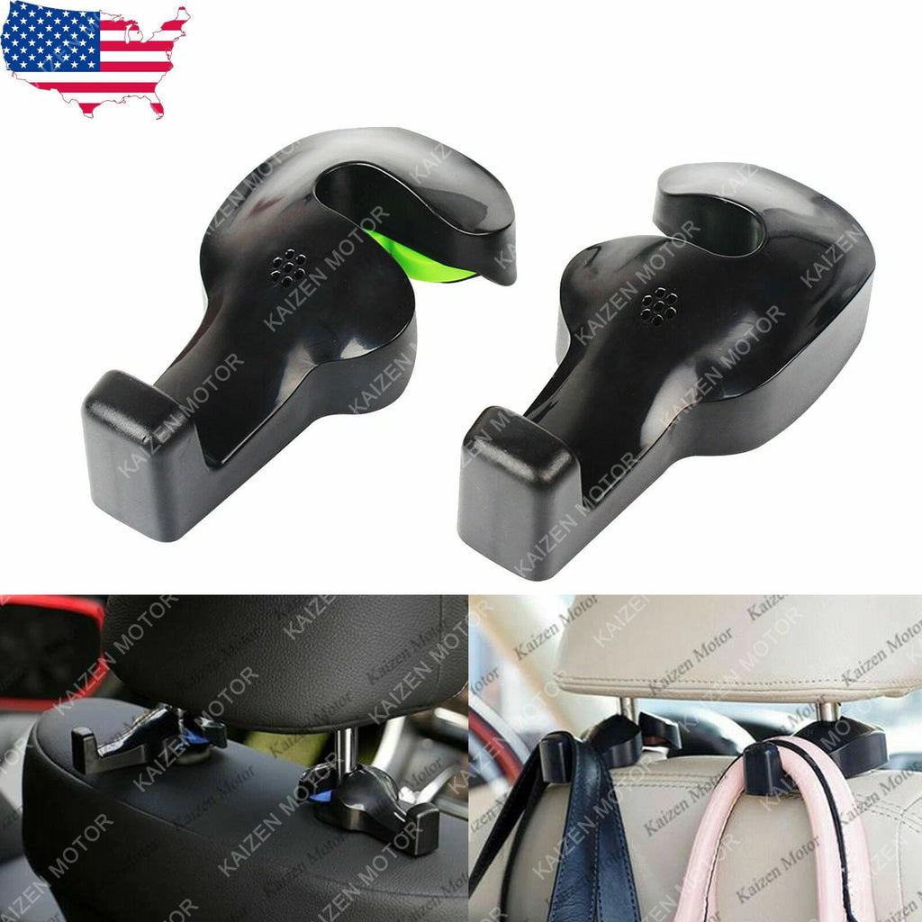 Black Back Seat Headrest Hanger Holder for Auto Truck (—)