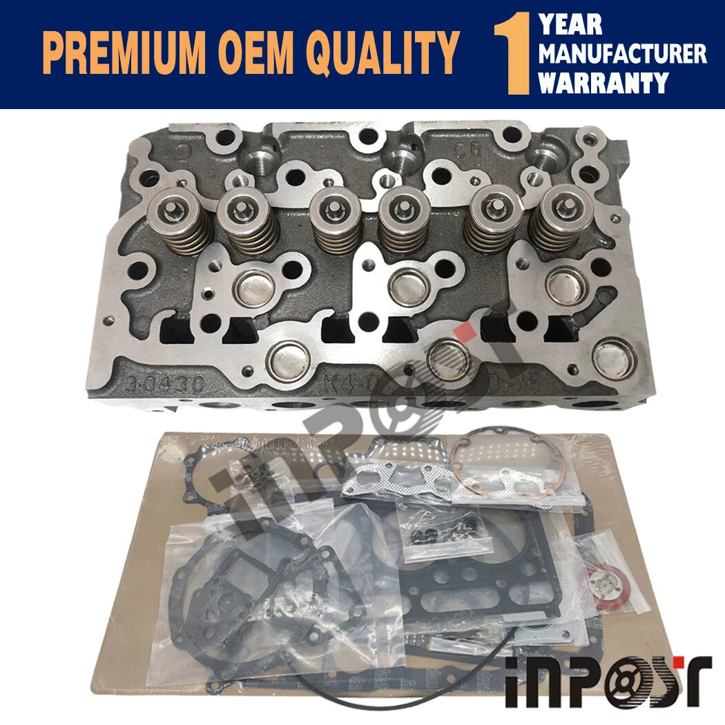 Complete Cylinder Head & Gasket Set for Kubota KX91-3 U35 L3130GST (D1503)