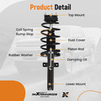 Set of 2 Rear Front Struts Assembly for Ford Transit Connect (2010-2013)