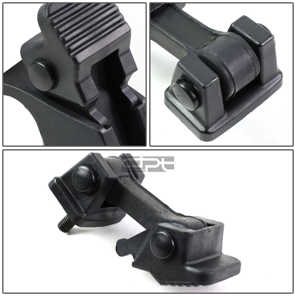 Hood Latch Lock Catch Mount Kit for Jeep Wrangler JK (2007–2017) - Matte Black