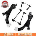 6pc Front Lower Control Arm w/Ball Joint Sway Bar for Equinox Terrain (2010–2017)