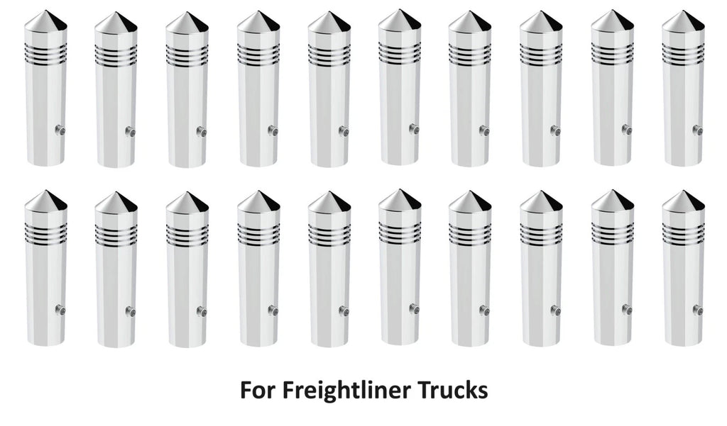 Toggle Switch Extensions 2-3/8" Chrome Spikes Set for Freightliner FLAT (—)