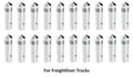 Toggle Switch Extensions 2-3/8" Chrome Spikes Set for Freightliner FLAT (—)