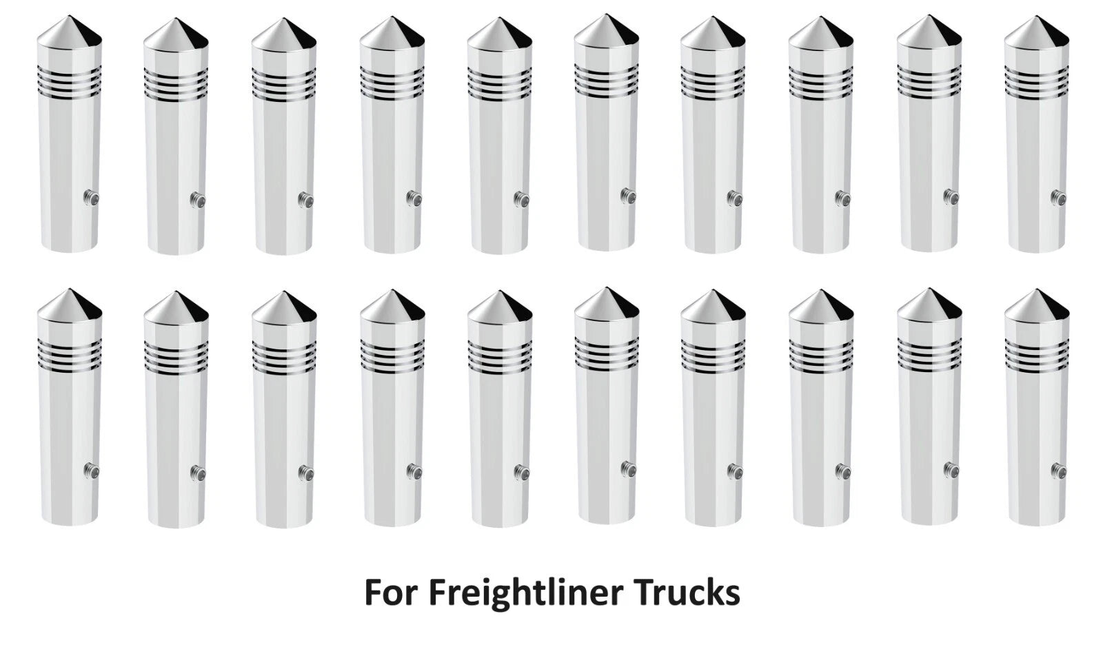 Toggle Switch Extensions 2-3/8" Chrome Spikes Set for Freightliner FLAT (—)