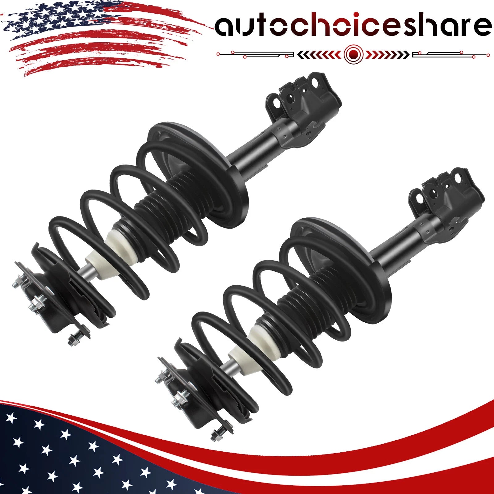 Set of 2 Front Complete Strut & Spring Assembly for Toyota Solara (2004–2006)