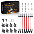 8Pcs Ignition Coil, Spark Plug & Wires Kit for Chevy Silverado 2500 (2007–2014)