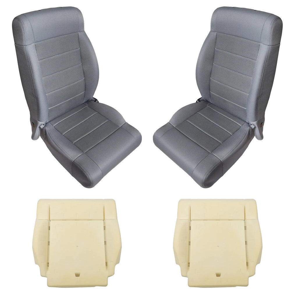 Set of 2 Seat Covers with Foam for Jeep Wrangler (2007–2012)