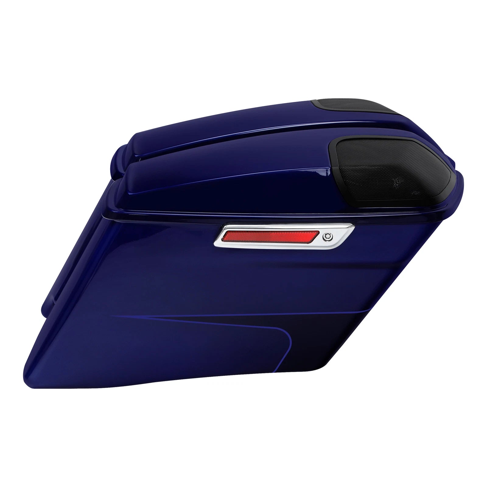 4" Stretched Saddlebags for Harley Street Glide (2014–2023) Zephyr Blue/Black Sunglo