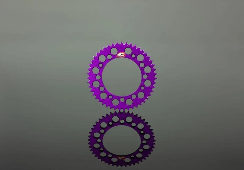 Renthal Rear Grooved Sprocket for Yamaha YZ 125-250/YZF 250-450 (1999–Present) - Purple 520-48