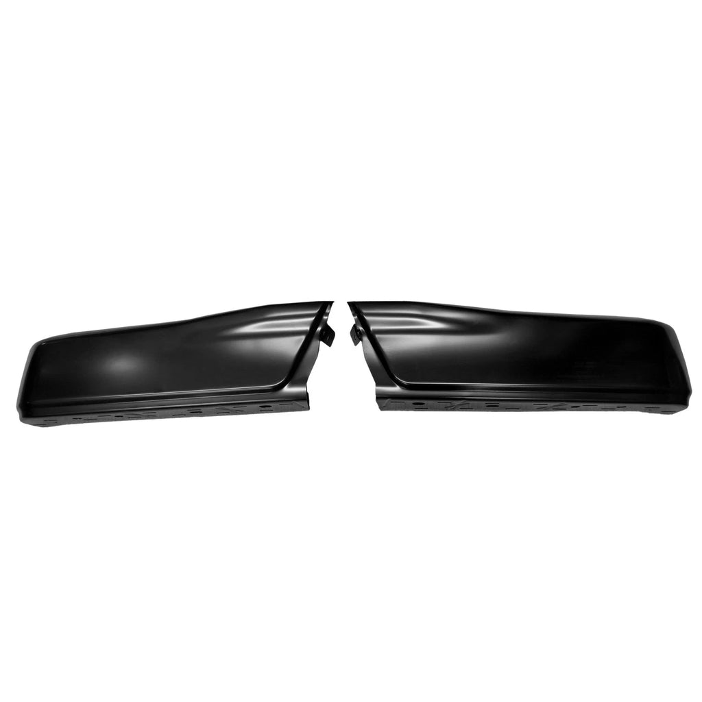 Replacement Black Rear Left/Right Bumper Face Bar w/o Park Assist Sensor Holes