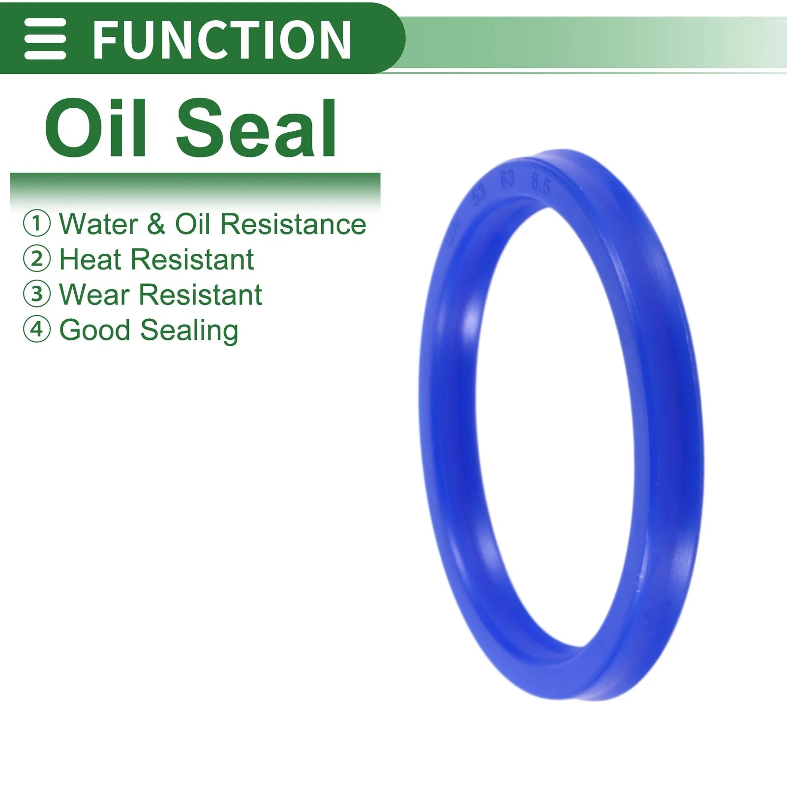 Set of 5 Oil Seal Rotary Shaft Seal 53x63x6.5mm High Pressure for Automotive