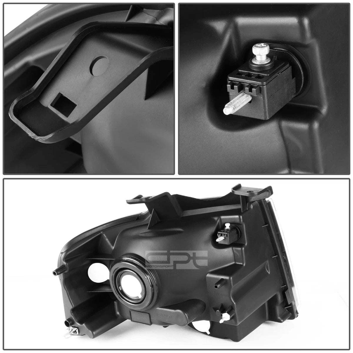 Pair of Black/Amber Side Headlights for Ford Expedition (2007–2014)
