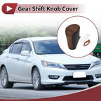 Gear Shift Knob Cover for Honda Accord 8 (2008–2012) Black Brown Leather