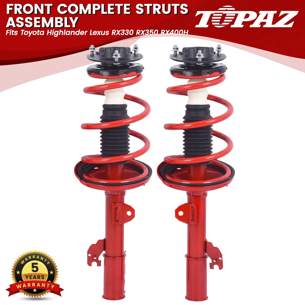 Pair Front Struts with Coil Springs for Toyota Highlander (2001–2023)
