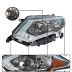 Projector Halogen Headlights for Nissan Rogue (2017–2019) Chrome