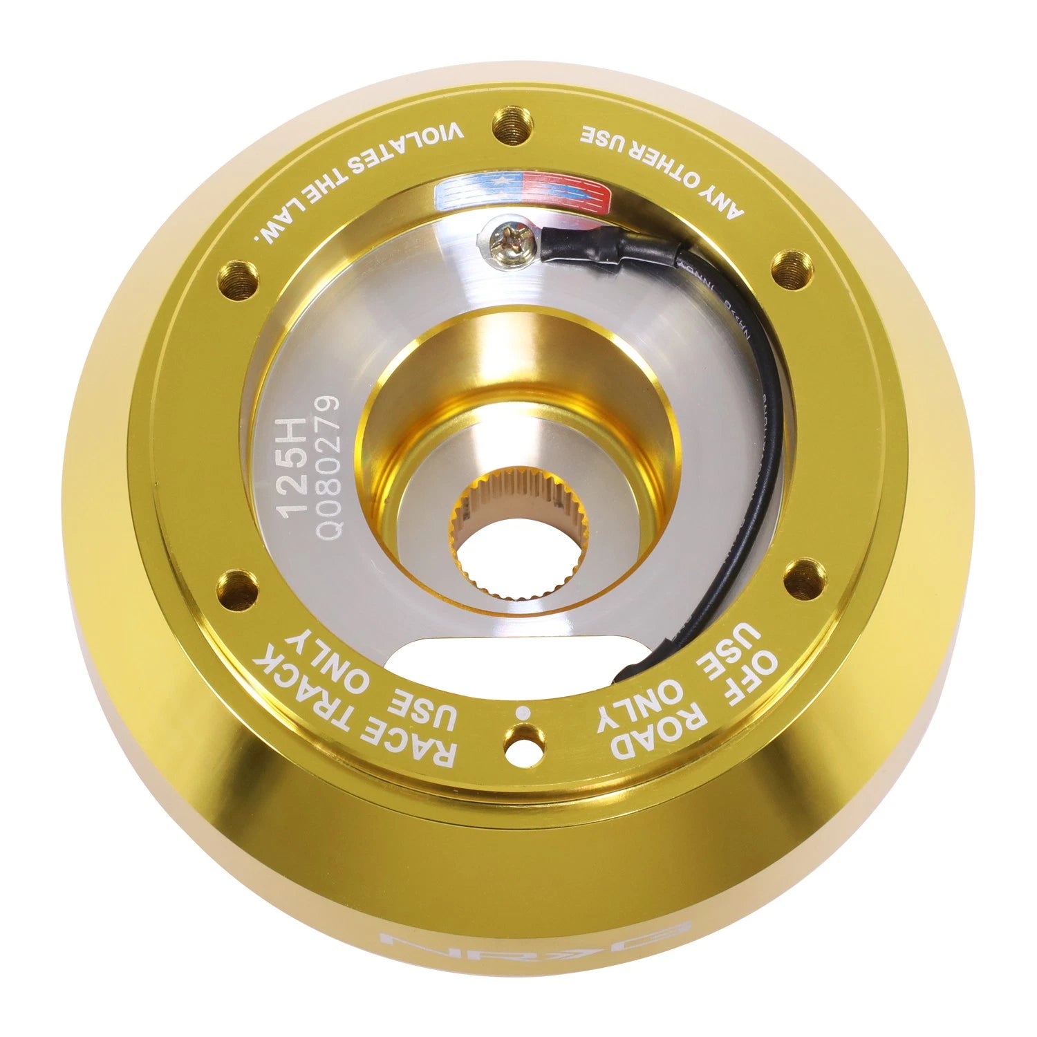 NRG Chrome Gold Steering Wheel Hub Adapter for Scion BR-Z, Subaru BR-Z, Toyota, Lexus