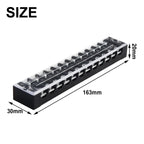 Dual Row Connector Terminal Block for 600V 25A