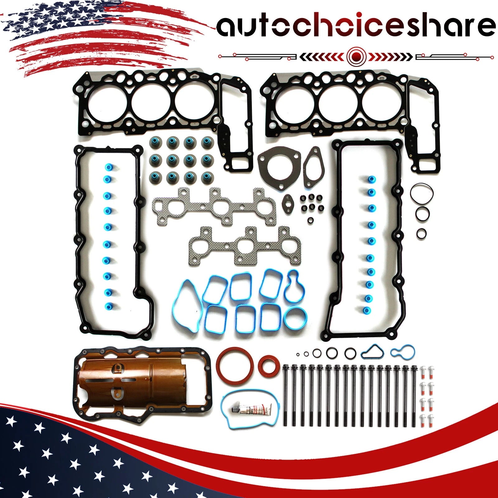 Full Gasket Set with Head Bolts for Jeep Liberty Dodge Ram 1500 Dakota (2002–2005)