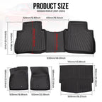 All Weather Floor Mats Cargo Liner for Nissan Rogue (2021–2025)