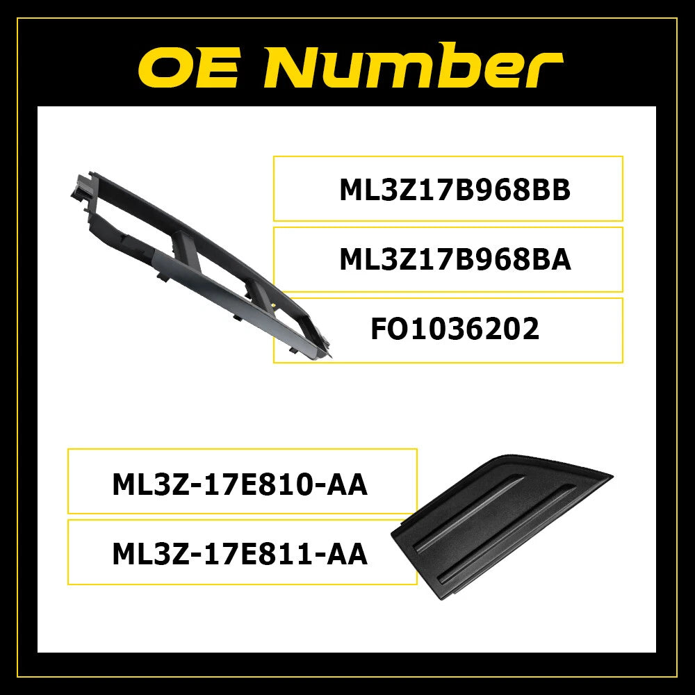 Front Bumper Cover Lower Grille Trim Panel for Ford F150 (2021–2023)
