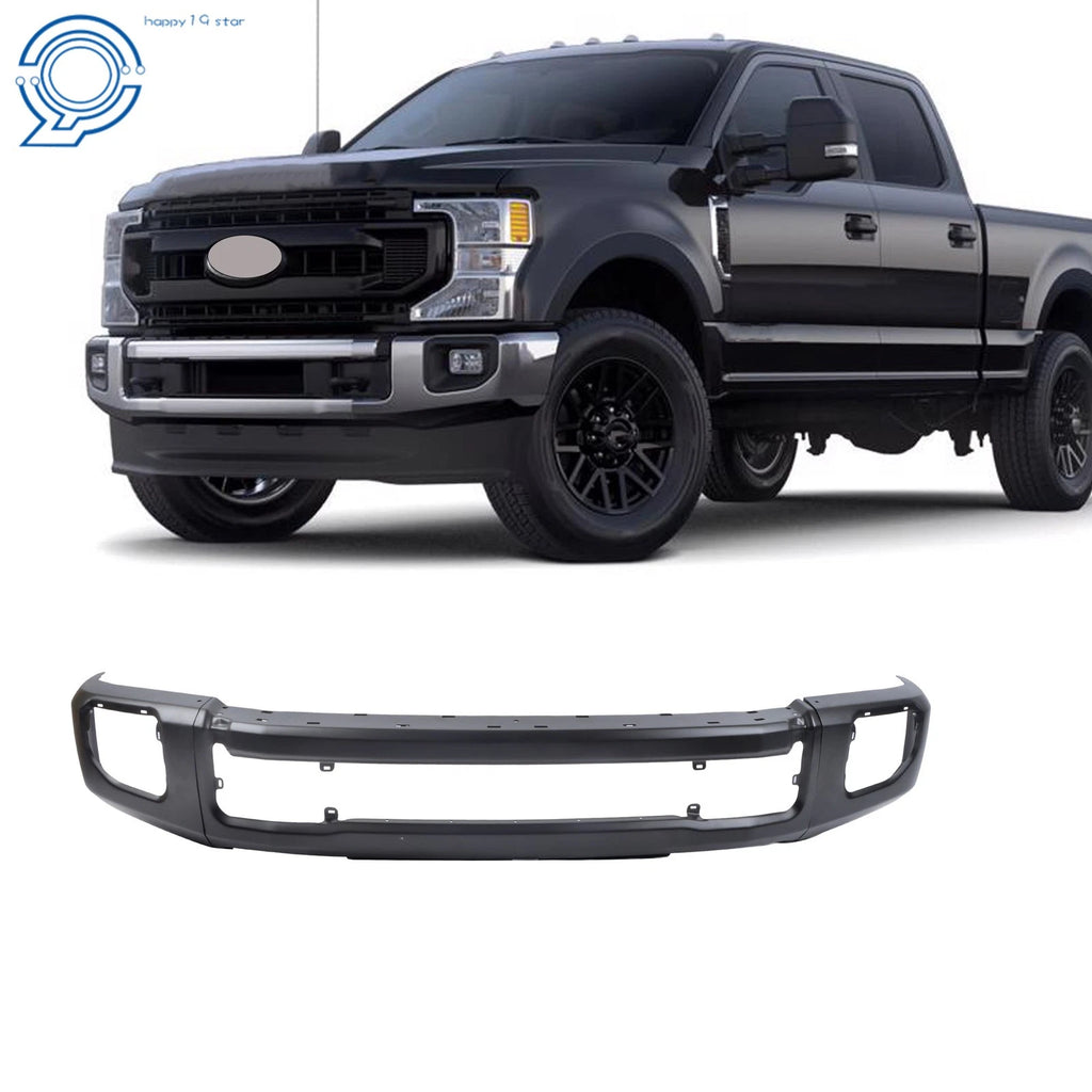 Black Steel Split Front Bumper for Ford F250 F350 (2020–2022) with Fog Light Holes