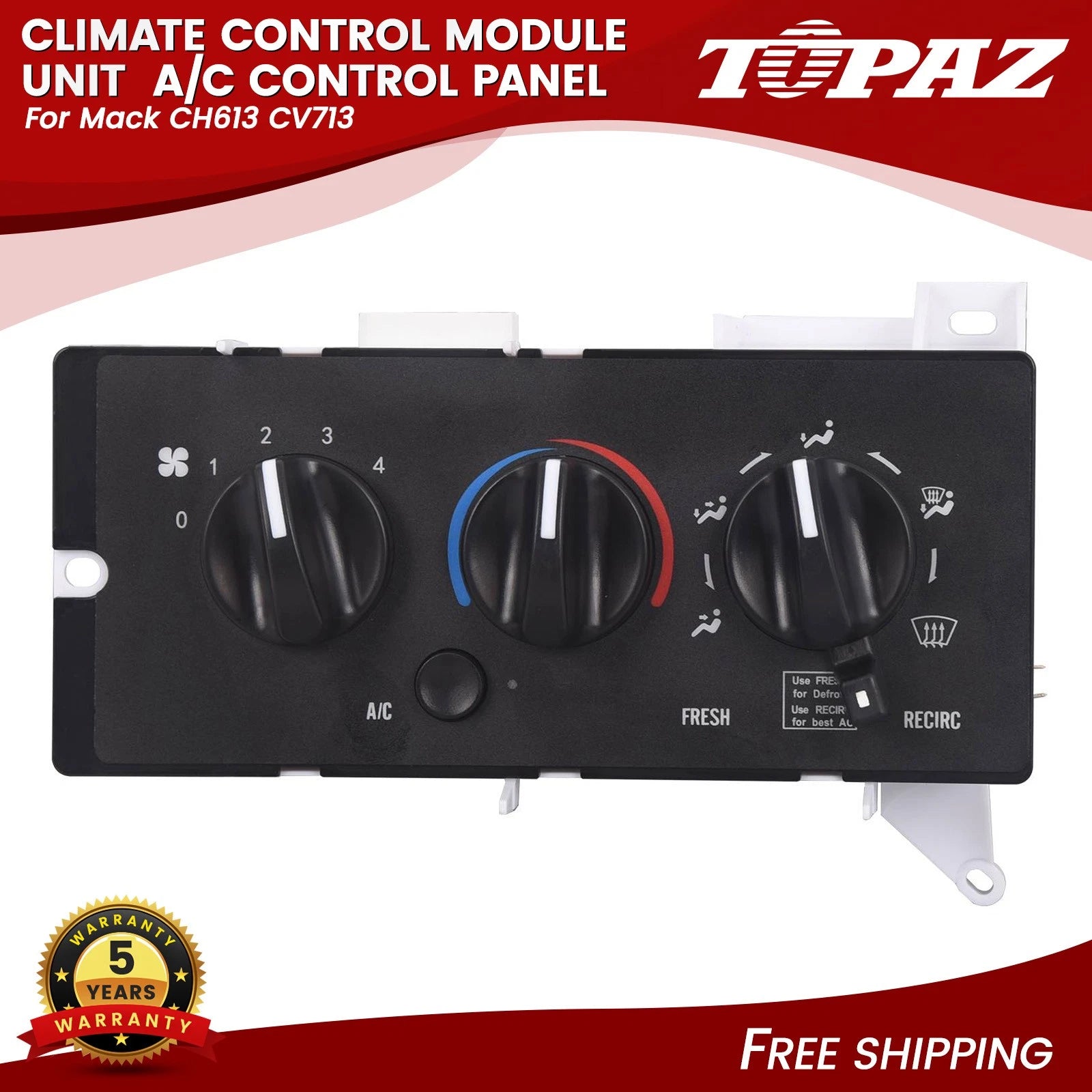 Climate Control Module for Mack CH613 CV713 (2001–2005)